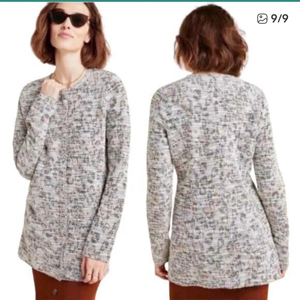Anthropologie Dolan
Leopard Longline Brown
Motif Tweed Jacket Size XS